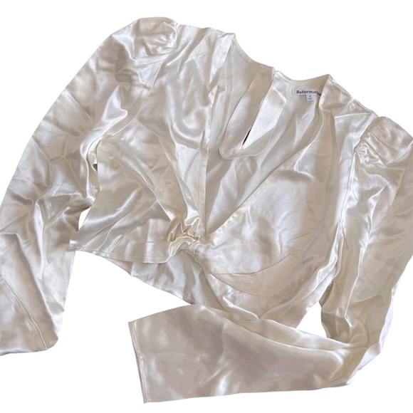 Reformation Barcelona Silk Top Size 4 - Picture 2 of 5